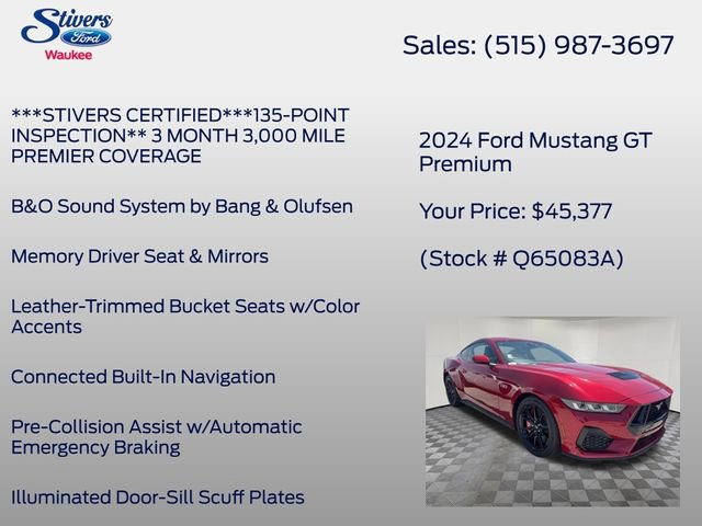 Certified 2024 Ford Mustang GT Premium RWD image 22