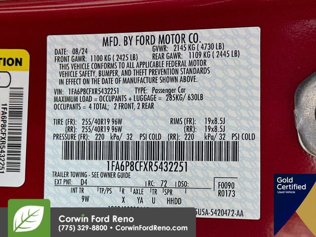 Certified 2024 Ford Mustang GT Premium RWD image 35