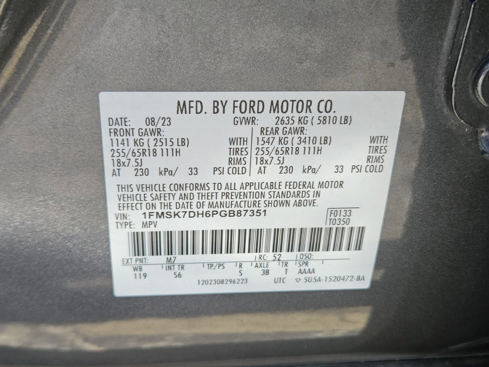 Certified 2023 Ford Explorer XLT w/ Equipment Group 202A image 35