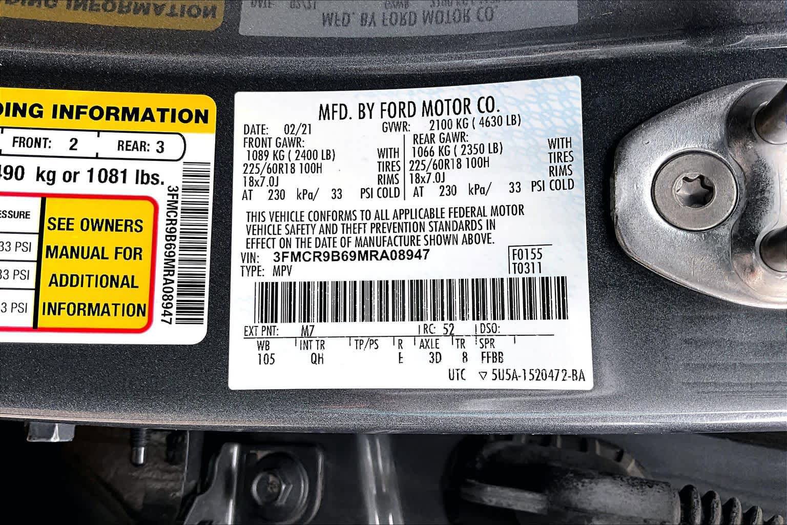 Certified 2021 Ford Bronco Sport Big Bend AWD/4WD image 34
