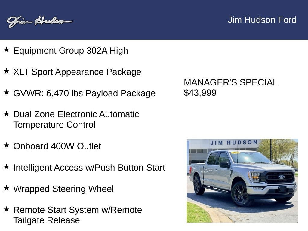 Certified 2023 Ford F150 XLT w/ Equipment Group 302A High AWD/4WD image 12