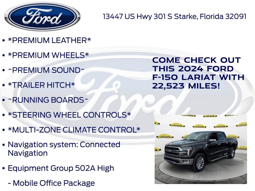 Certified 2024 Ford F150 Lariat w/ Equipment Group 502A High AWD/4WD image 15