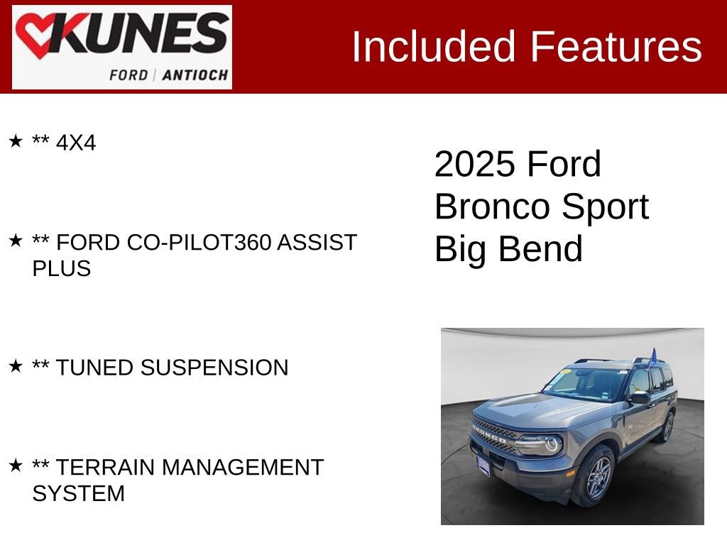 Certified 2025 Ford Bronco Sport Big Bend AWD/4WD image 4