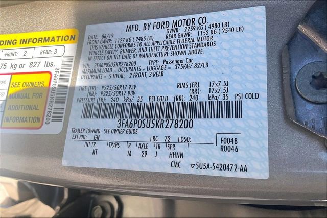 Certified 2019 Ford Fusion Energi Titanium FWD image 34