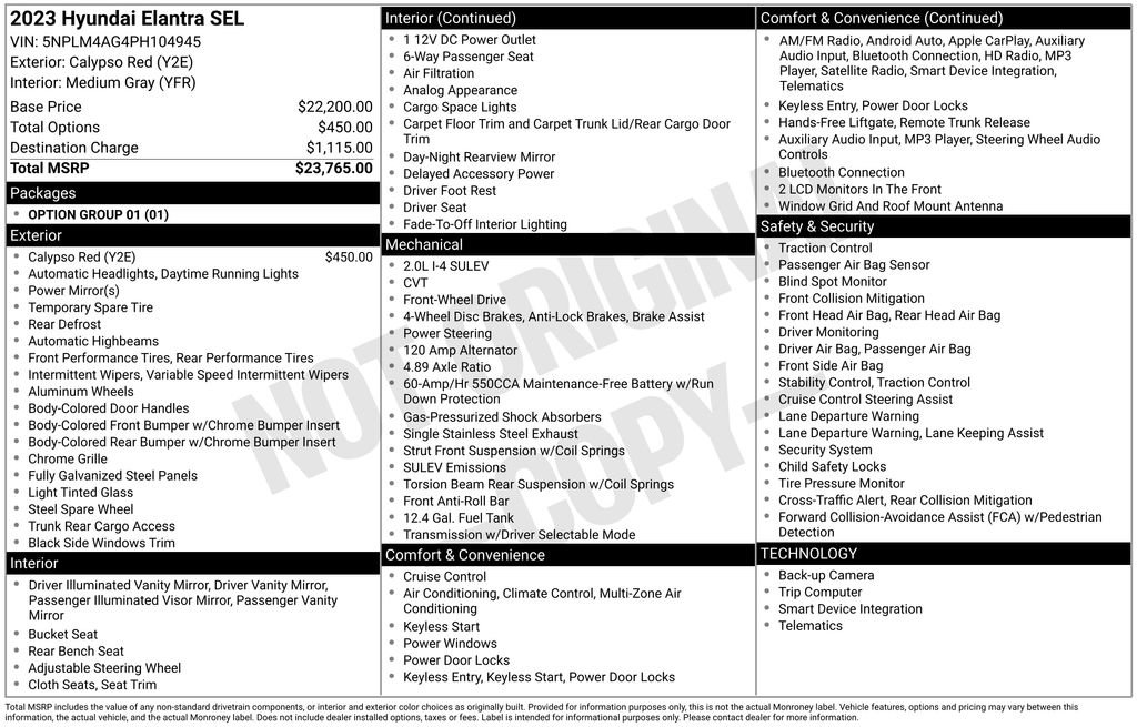 Used 2023 Hyundai Elantra SEL FWD image 6