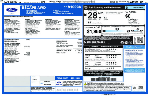 Certified 2024 Ford Escape ST-Line w/ Tech Pack #1 AWD/4WD image 5