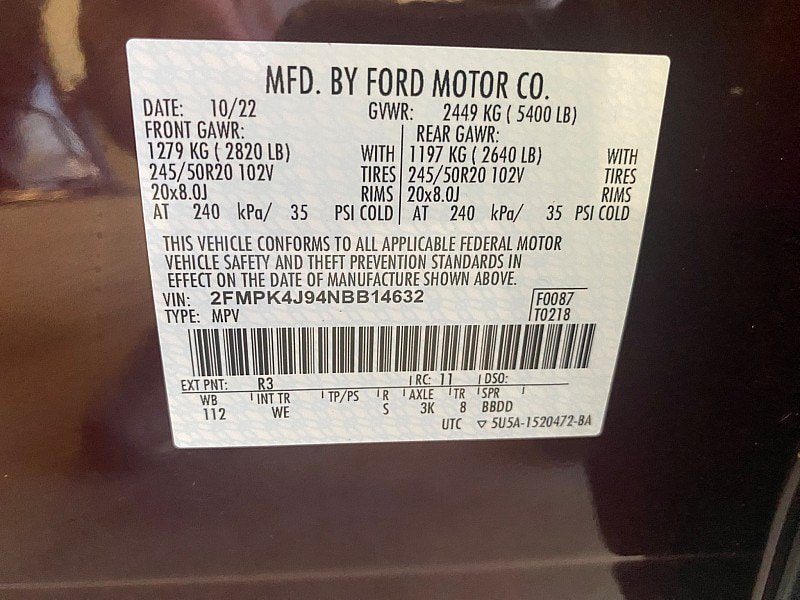 Certified 2022 Ford Edge ST-Line w/ Class II Trailer Tow Package AWD/4WD image 55