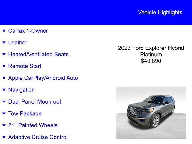 Certified 2023 Ford Explorer Platinum w/ Technology Package image 2