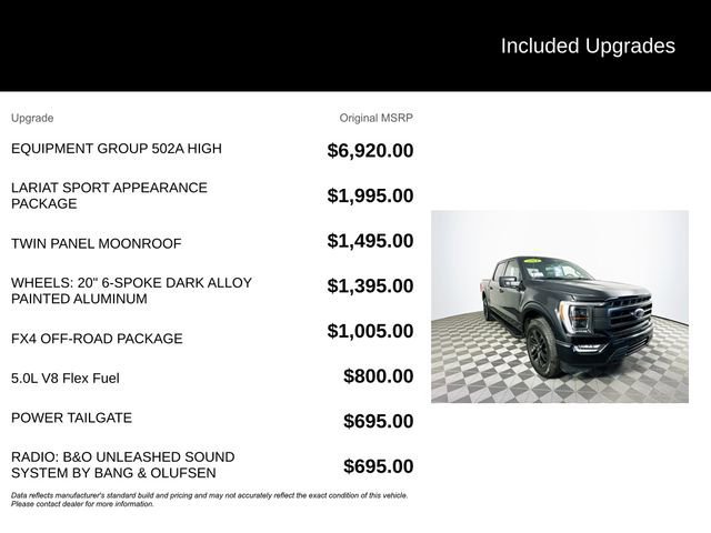 Certified 2021 Ford F150 Lariat w/ Equipment Group 502A High image 12