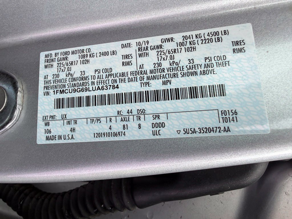 Certified 2020 Ford Escape SE AWD/4WD image 42