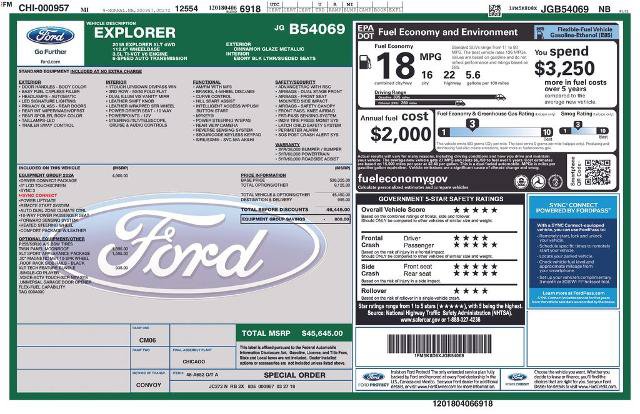 Certified 2018 Ford Explorer XLT w/ Equipment Group 202A AWD/4WD image 27