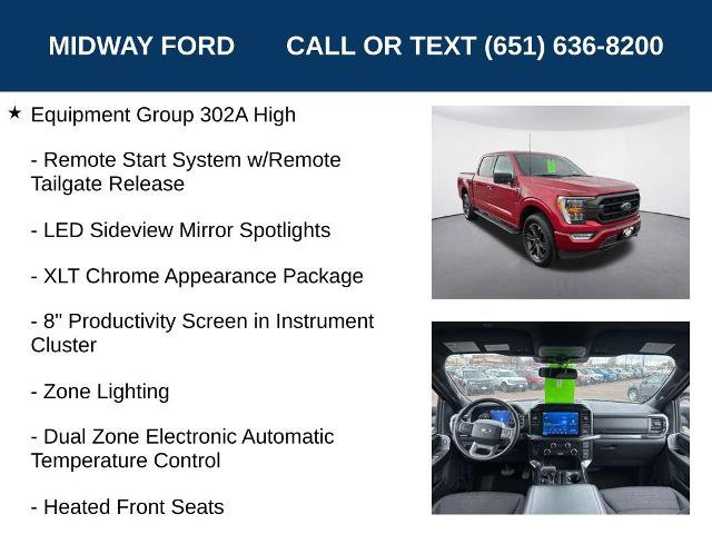 Certified 2022 Ford F150 XLT w/ Equipment Group 302A High AWD/4WD image 13