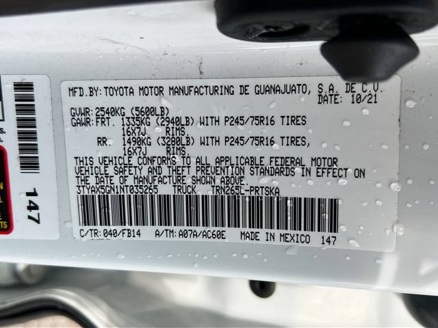 Used 2022 Toyota Tacoma SR w/ SR Convenience Package RWD image 33