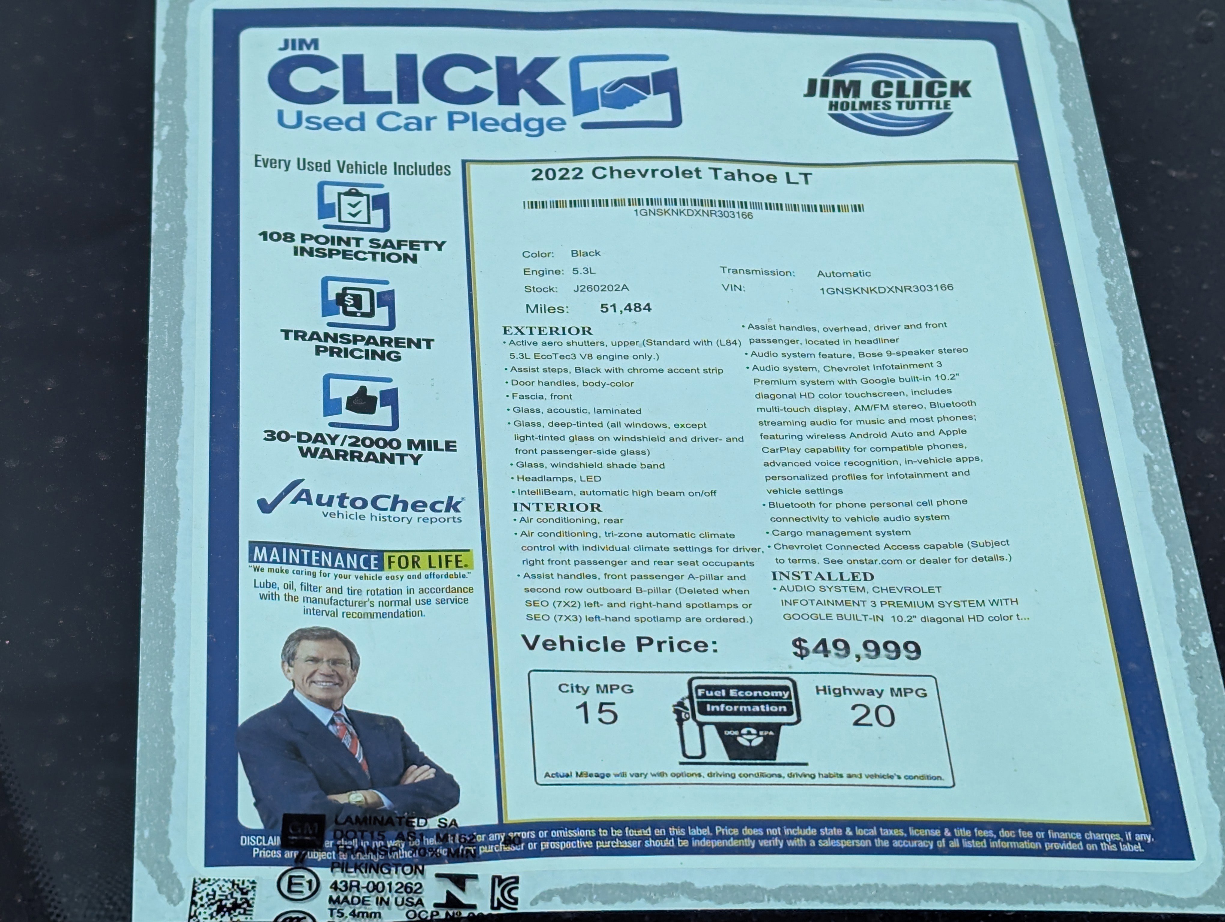 Used 2022 Chevrolet Tahoe LT w/ Luxury Package image 14