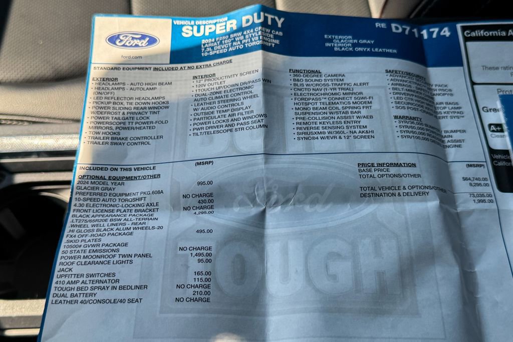 Certified 2024 Ford F250 Lariat w/ Black Appearance Package image 47