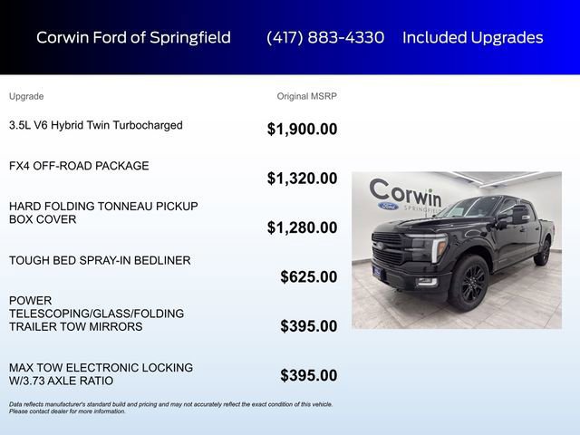 Certified 2025 Ford F150 Platinum w/ FX4 Off-Road Package image 9