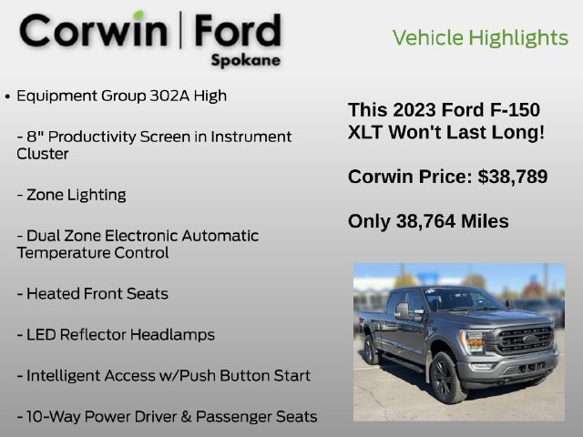 Certified 2023 Ford F150 XLT w/ Equipment Group 302A High AWD/4WD image 13