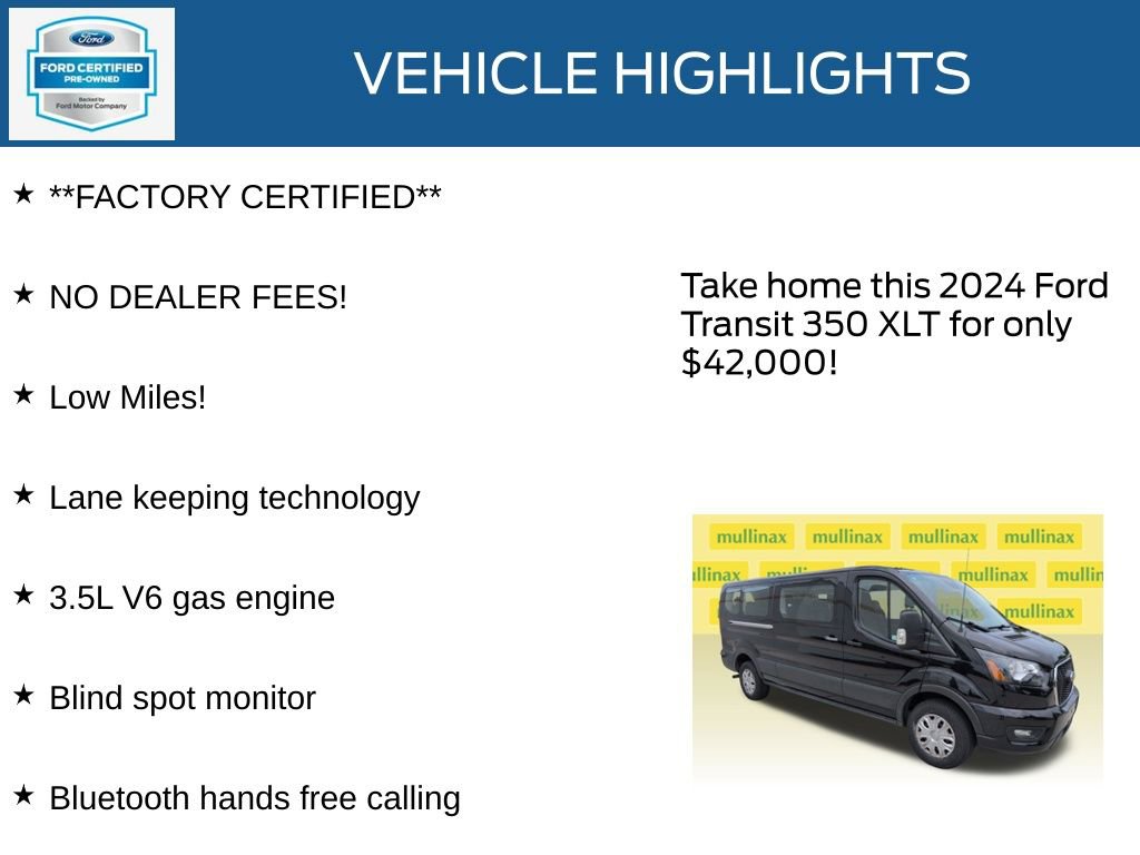 Certified 2024 Ford Transit 350 XLT RWD image 11