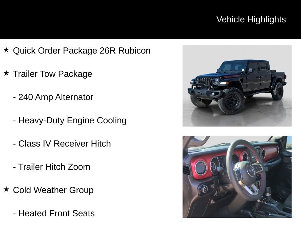 Used 2023 Jeep Gladiator Rubicon w/ Cold Weather Group image 6
