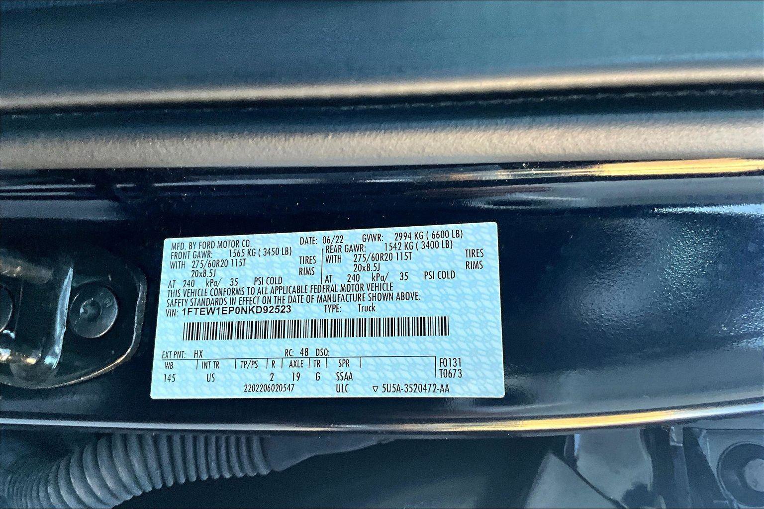 Certified 2022 Ford F150 XLT w/ Equipment Group 302A High image 32