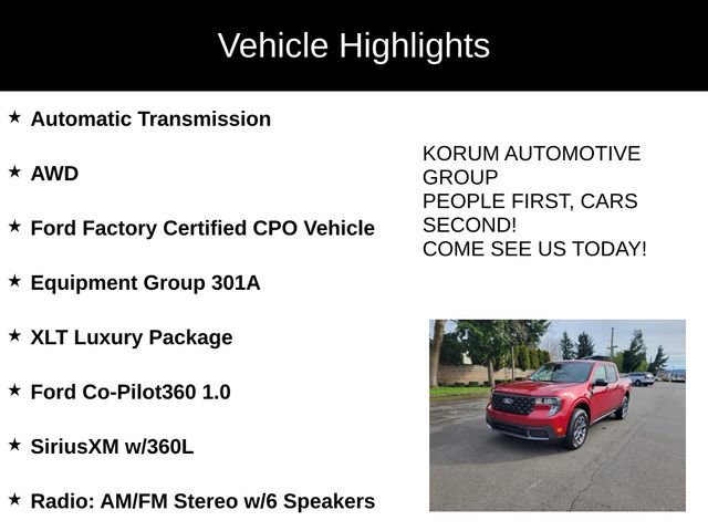 Certified 2025 Ford Maverick XLT w/ Equipment Group 301A image 4