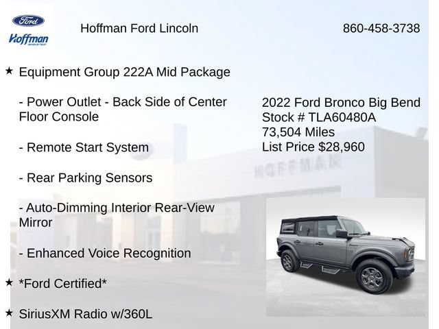 Certified 2022 Ford Bronco Big Bend AWD/4WD image 12