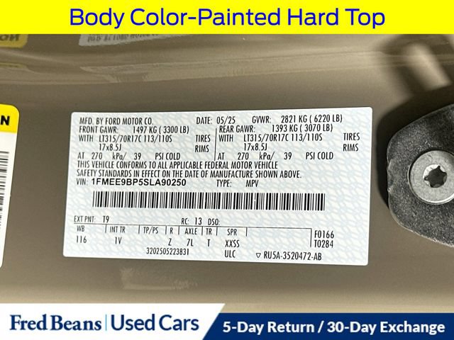Certified 2025 Ford Bronco Badlands w/ Sasquatch Package AWD/4WD image 39