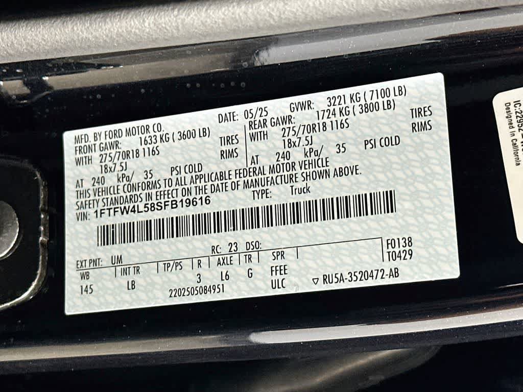 Certified 2025 Ford F150 Tremor w/ Mobile Office Package AWD/4WD image 23