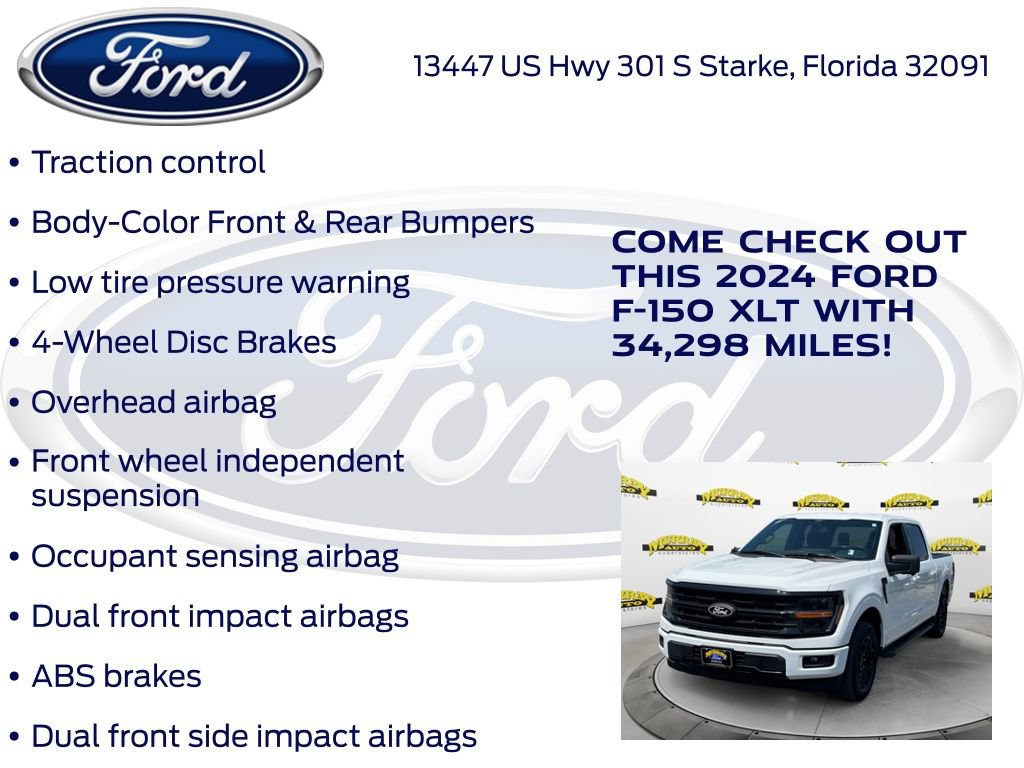 Certified 2024 Ford F150 XLT w/ XLT Black Appearance Package RWD image 32