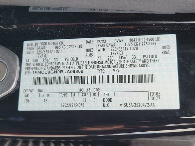 Certified 2024 Ford Escape Active AWD/4WD image 17