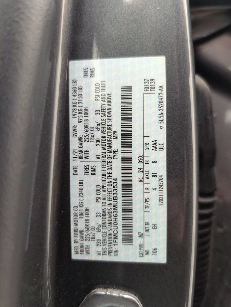 Certified 2021 Ford Escape SEL FWD image 40