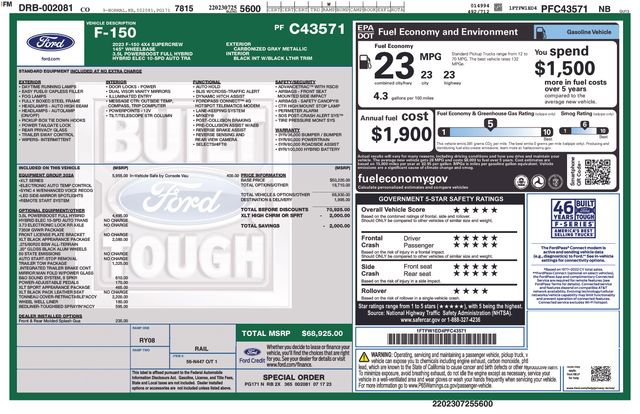 Certified 2023 Ford F150 XLT w/ Equipment Group 302A High AWD/4WD image 6
