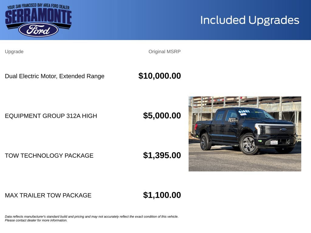 Certified 2023 Ford F150 Lightning XLT w/ Equipment Group 312A High AWD/4WD image 27