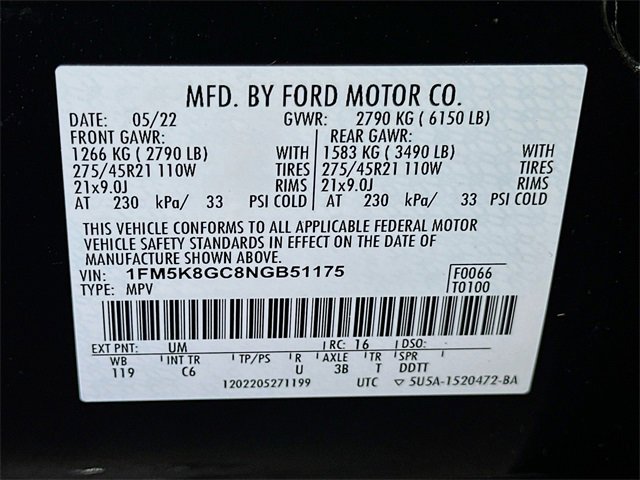 Certified 2022 Ford Explorer ST w/ Equipment Group 401A image 26