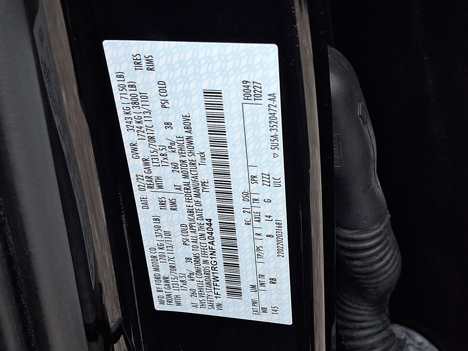 Certified 2022 Ford F150 Raptor w/ Equipment Group 801A High image 27