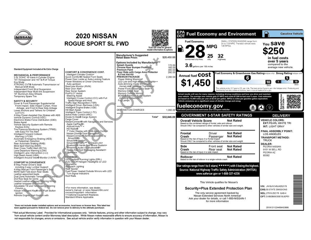 Used 2020 Nissan Rogue Sport SL w/ Premium Package FWD image 3