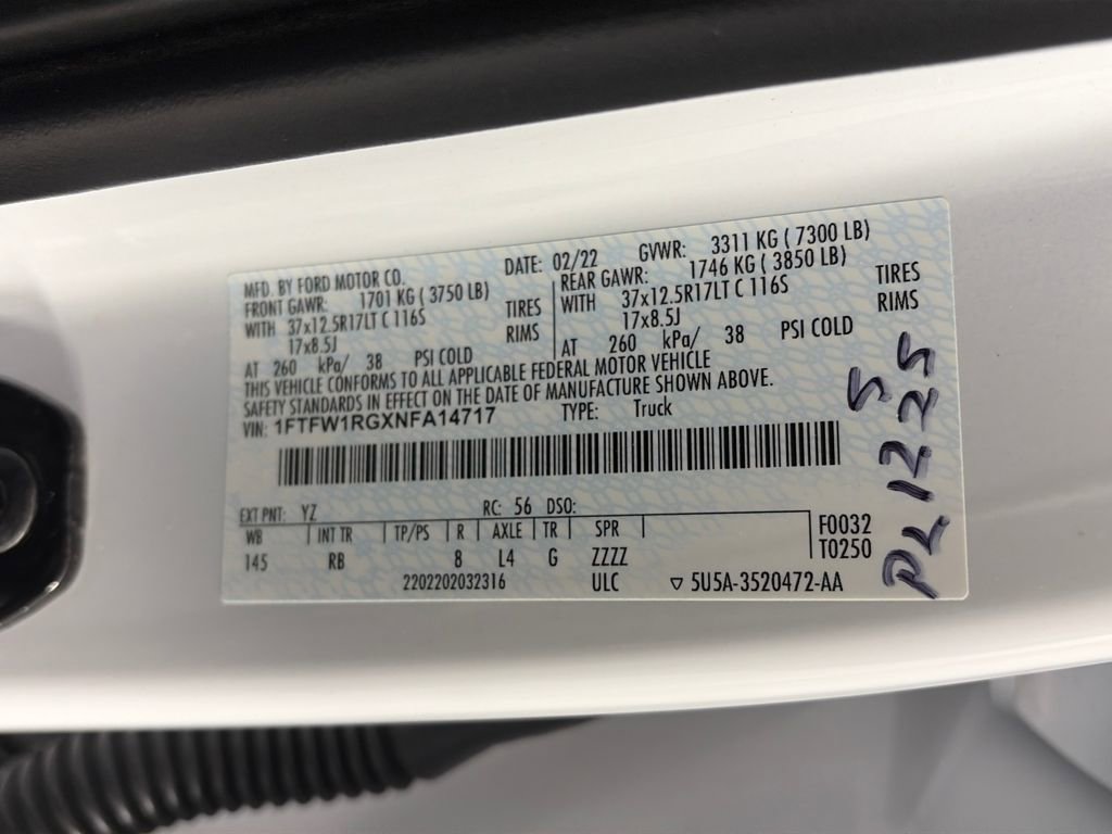 Certified 2022 Ford F150 Raptor w/ Raptor 37 Performance Package image 9