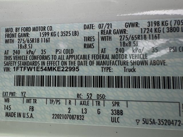 Certified 2021 Ford F150 XLT w/ Equipment Group 302A High AWD/4WD image 37