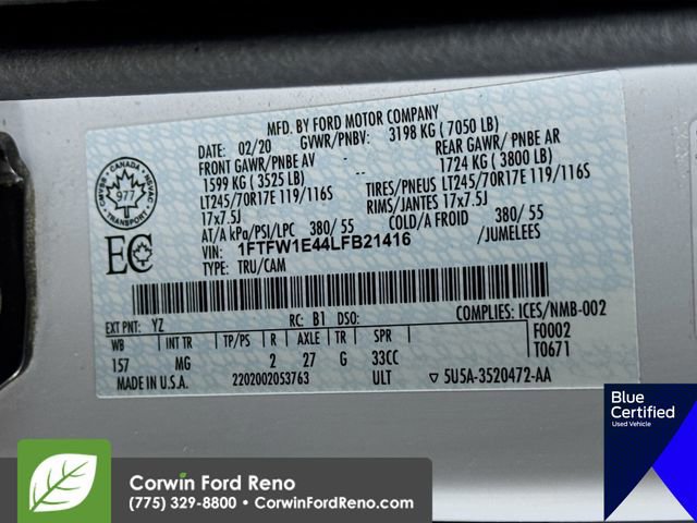 Certified 2020 Ford F150 XLT w/ Trailer Tow Package image 32