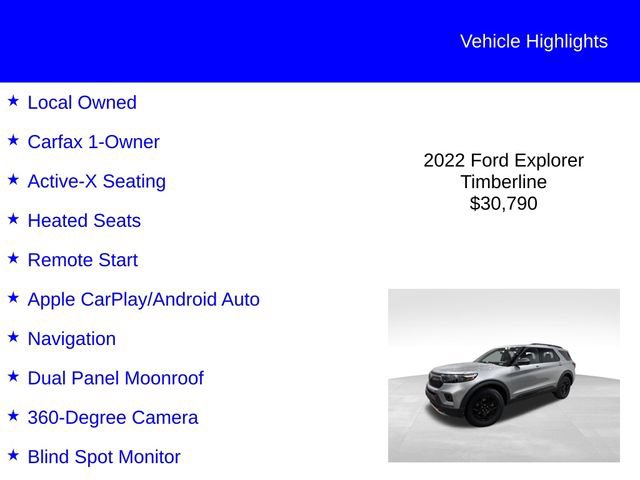Certified 2022 Ford Explorer Timberline AWD/4WD image 3