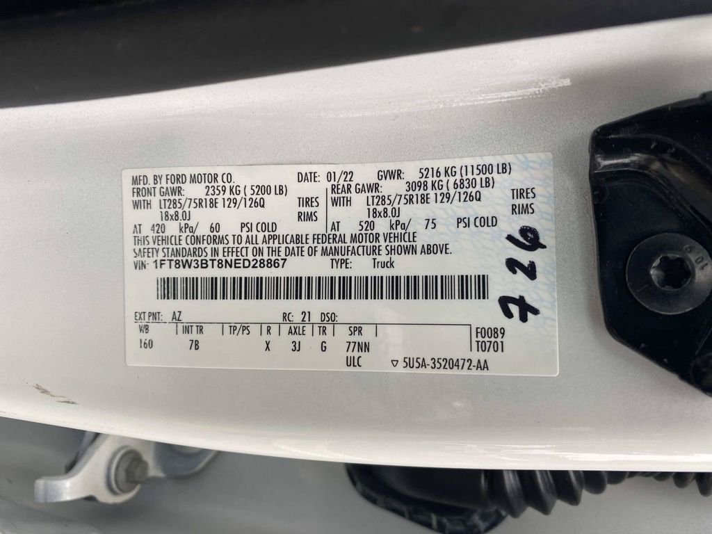 Certified 2022 Ford F350 Platinum w/ Tremor Off-Road Package AWD/4WD image 22