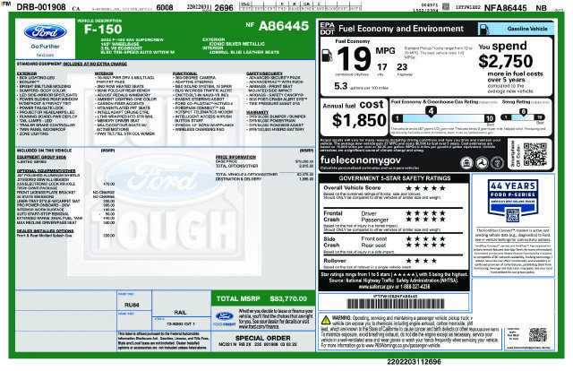 Certified 2022 Ford F150 Limited AWD/4WD image 39