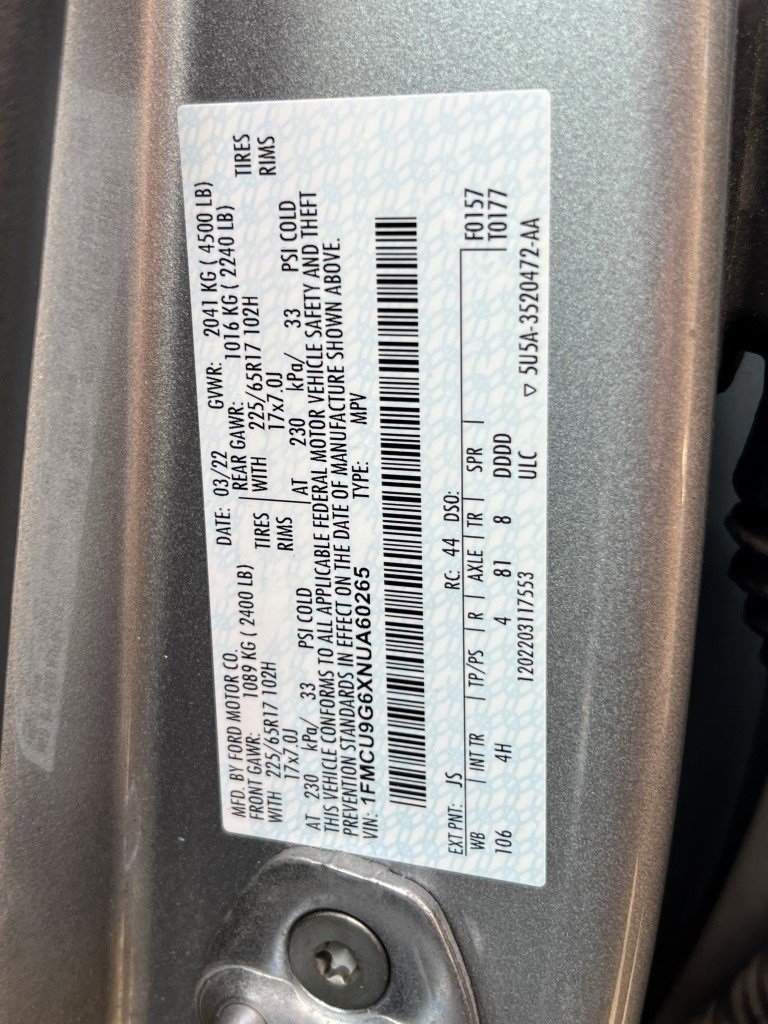 Certified 2022 Ford Escape SE image 28