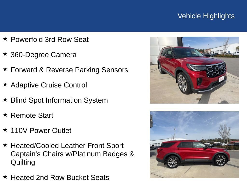 Certified 2025 Ford Explorer Platinum w/ Ultimate Package image 29