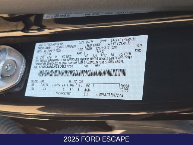 Certified 2025 Ford Escape Active FWD image 25