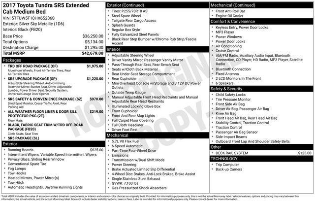 Used 2017 Toyota Tundra SR5 w/ TRD Off Road Package image 34