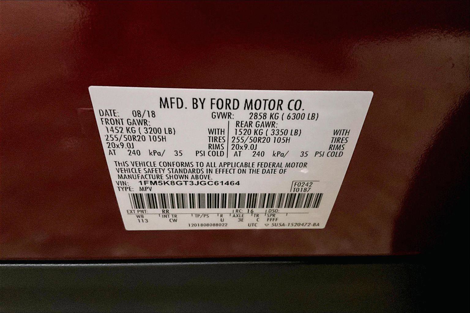 Certified 2018 Ford Explorer Sport w/ Equipment Group 401A image 34