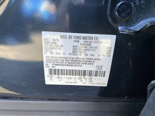 Certified 2022 Ford Explorer XLT w/ Equipment Group 202A image 36