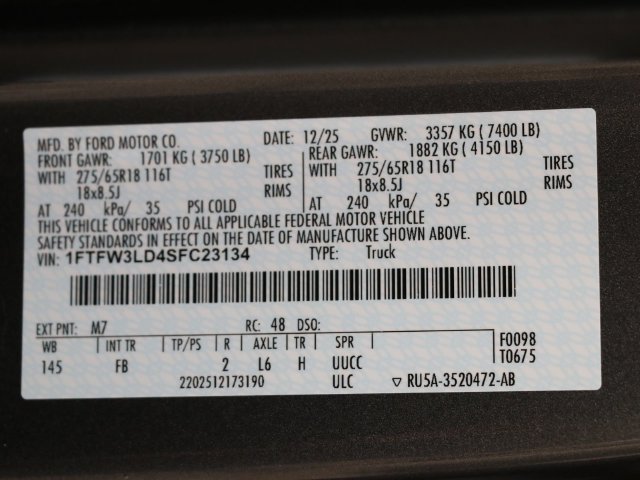 Certified 2025 Ford F150 XLT w/ Equipment Group 302A MID AWD/4WD image 32
