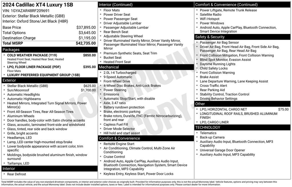 Used 2024 Cadillac XT4 Luxury w/ Cold Weather Package image 2